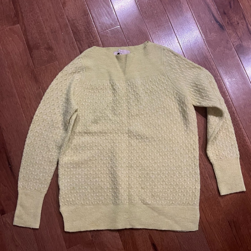 LOFT Light Yellow Knit Sweater